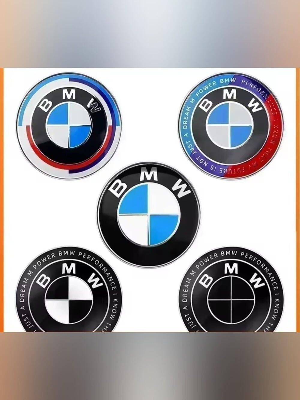 BMW 82MM Hood Badge Roundel Emblem Bonnet 3.22" See All 7 Styles